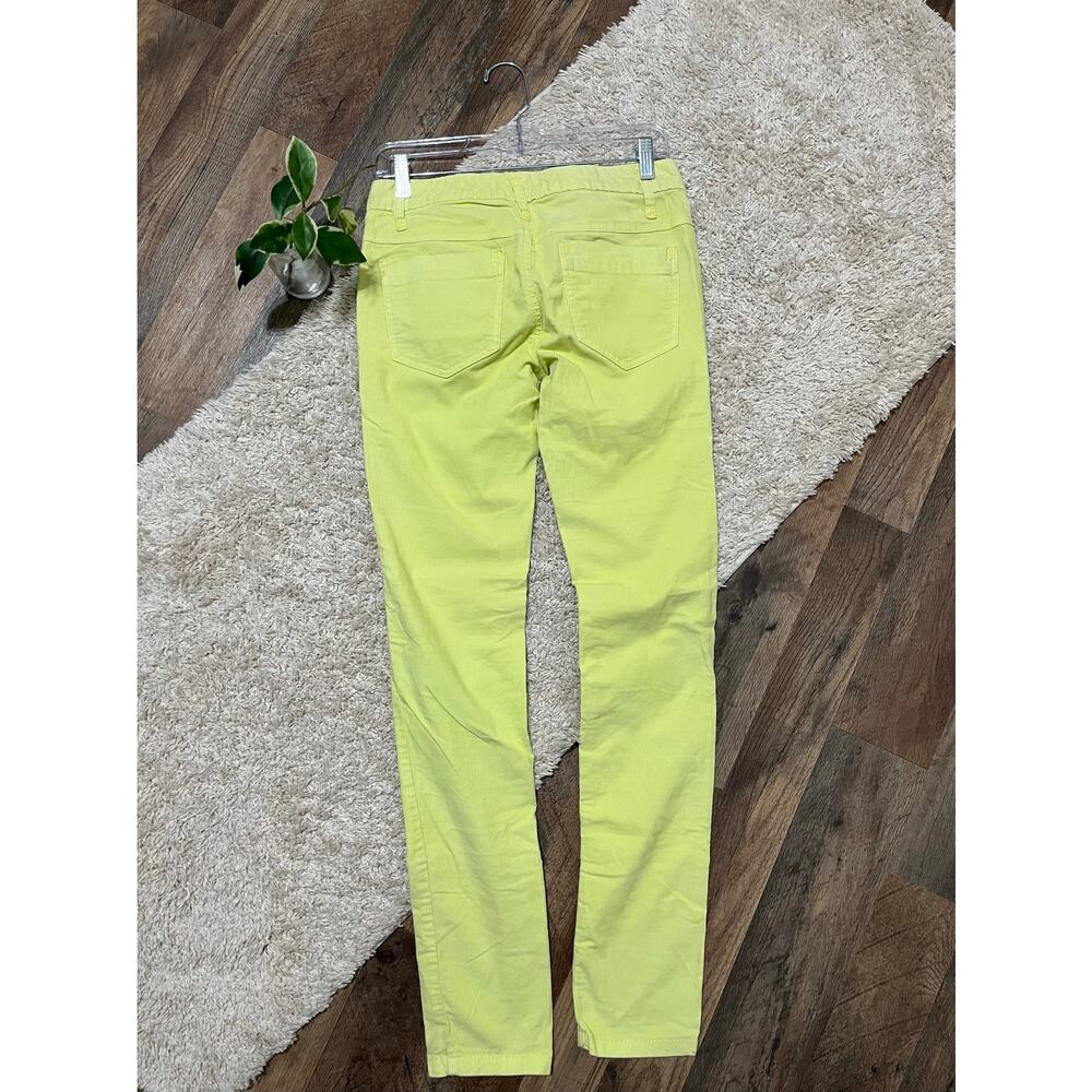 Free People Size 27 Neon Yellow Corduroy Low-Rise Skinny Jeans - Picture 4 of 6